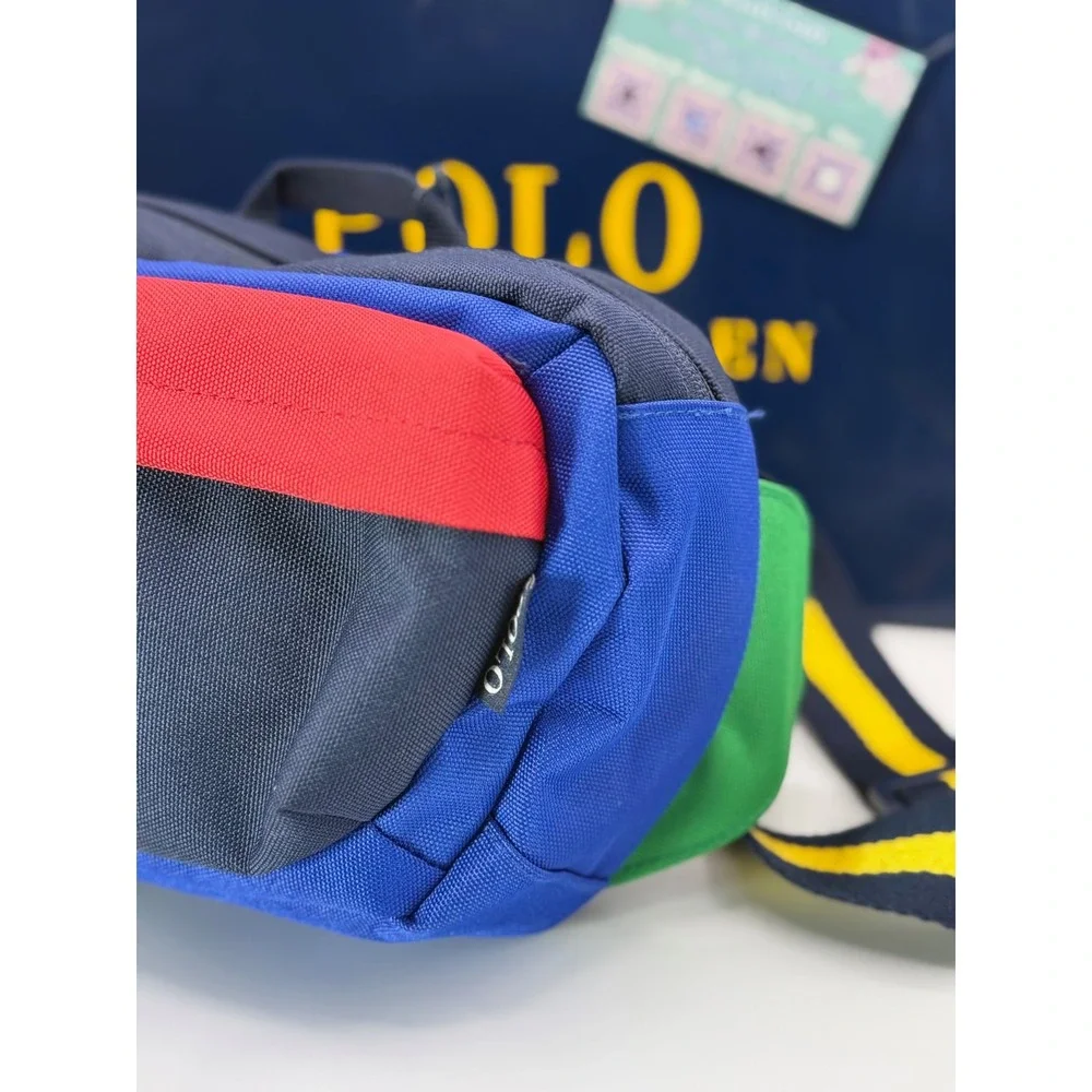 Polo Ralph Lauren Colorblock Canvas Waist Pack Multi 9AR012-E69 OS Mens Bag